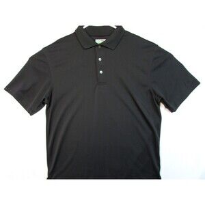 Ben Hogan Performance Golf Polo Shirt Mens L Black Short Sleeve Mesh Breathable